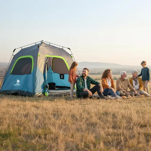 Miniatura 7 de CAMEL CROWN 4/6 Person Instant Cabin Tent, Pop Up Windproof Tents for Camping, 60-Second Setup Family Tent with Carry Bag for Outdoor Hiking Azul