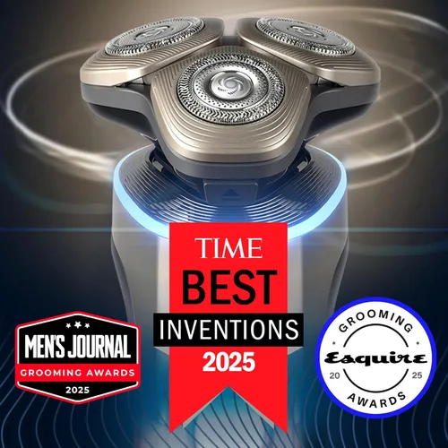 Miniatura 2 de Philips Norelco Shaver i9000 Prestige Ultra, afeitadora eléctrica en seco y húmedo, tinta negra, tecnología SenseIQ Pro, sistema de triple elevación