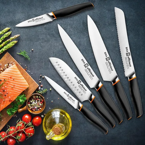 Miniatura 8 de BRA Cuchillo Santoku eficiente de 5 pulgadas 1.2x1.6x11.8 in gris