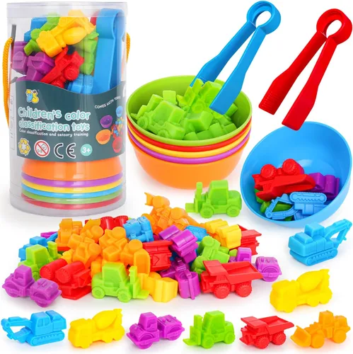 Miniatura 8 de Juguetes de clasificación de colores para niños pequeños, juegos de animales de contar y emparejar Montessori, actividades de aprendizaje