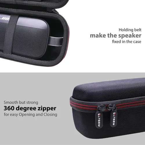 Miniatura 6 de LTGEM - Funda rígida compatible con Bose SoundLink Flex 2ª generación/SoundLink Flex altavoz portátil Bluetooth, negro (solo funda)