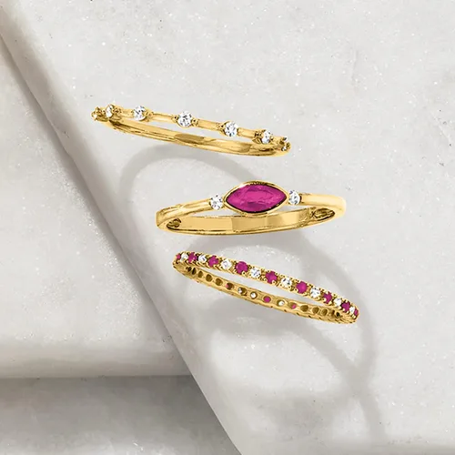 Miniatura 4 de RS Pure by Ross-Simons Anillo de eternidad de diamantes de 0.13 qt t t en oro amarillo de 14 kt