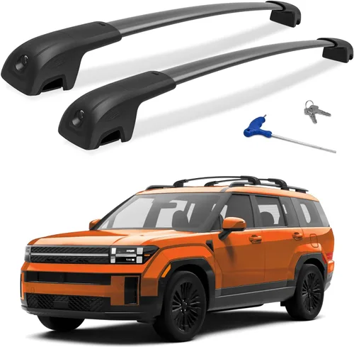 Miniatura 9 de Barras transversales para techo de 136 kg compatibles con Hyundai Palisade 2019-2025 SE SEL XRT Limited Calligraphy, portaequipajes con cerradura