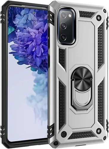 Miniatura 11 de Funda de grado militar para Samsung Galaxy S20 FE Funda Galaxy S20 FE 5G Funda 360 metal giratorio anillo soporte soporte Armadura resistente a