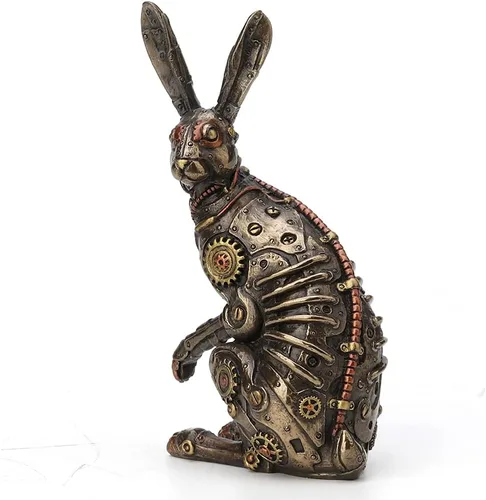 Miniatura 2 de Veronese Design Estatua de bronce con acabado de conejo estilo steampunk