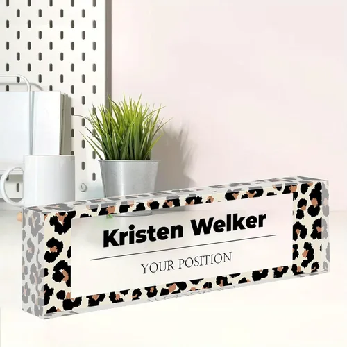 Miniatura 9 de Placa de nombre personalizada, placa de nombre personalizada para oficina, accesorio de escritorio de acrílico, regalos para compañeros de trabajo