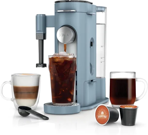 Miniatura 13 de Ninja Pod & Grounds - Cafetera especializada de una sola porción, compatible con cápsulas K-Cup, prepara café molido, diseño compacto, espumador