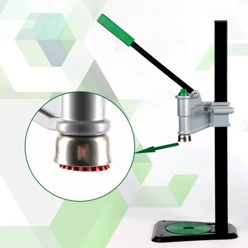 Miniatura 6 de Herramienta manual para taponadora de botellas para elaboración de cerveza casera, resistente metal fuerte de fácil acción, máquina taponadora