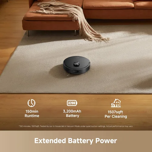 Miniatura 8 de DREAME D20 Air Plus Robot Vaccum and Mop Combo con succión de 20,000 Pa, tecnología antienredos, muelle de vaciado automático, limpieza profunda