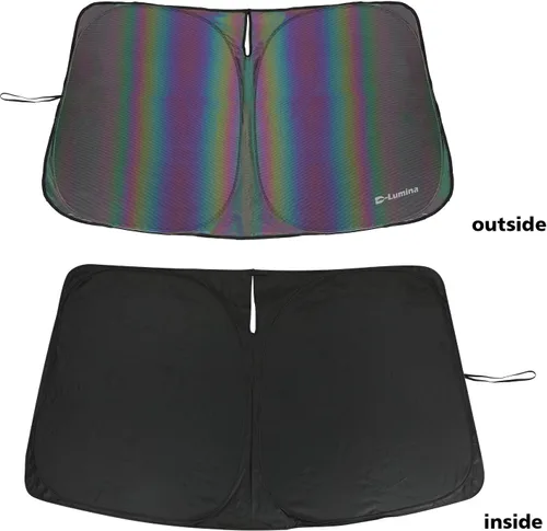 Miniatura 7 de D-Lumina Parasoles para parabrisas – Compatible con Ford F150 2021 2022 2023 2024 2025; F-150 Lightning 2022-2025 – Protección solar plegable