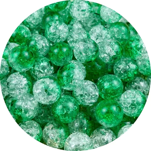 Miniatura 18 de 300 cuentas de acrílico agrietadas de 0.315 pulgadas (0.315 in) redondas de cristal, cuentas espaciadoras a granel para hacer joyas, collares, Negro