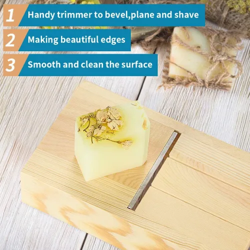 Miniatura 6 de Sanbege Cepilladora biseladora de jabón, herramienta de recorte de jabón, herramienta de afeitar de jabón para hacer jabón, pan de vela hecho a mano