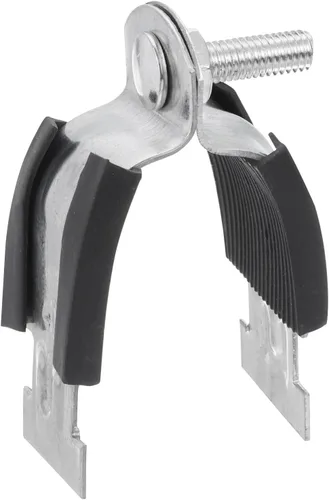 uxcell Abrazadera de amortiguador de goma para tubo de 2 pulgadas, abrazadera de tubo de acero rígida para montar tubos PEX a canales de puntal
