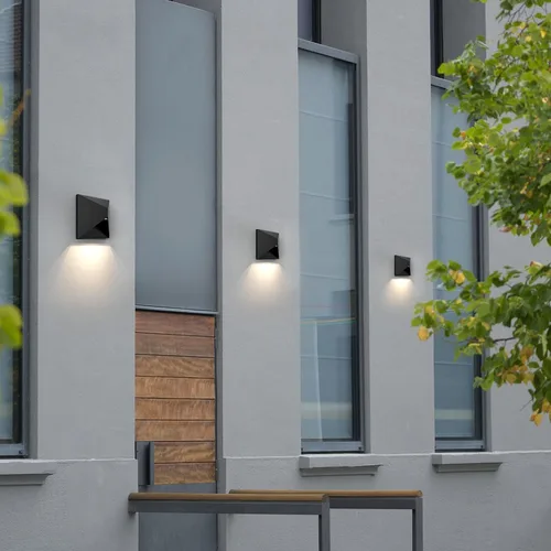Miniatura 7 de Lámpara de pared para exteriores, lámpara LED moderna de pared de 8 W para exteriores, luces de porche delantero, aplique de pared negro impermeable