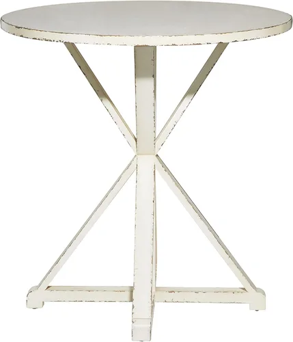 Miniatura 8 de Deco 79 Mesa auxiliar de madera para mesa auxiliar, mesa auxiliar de 29 x 29 x 31 pulgadas, color blanco