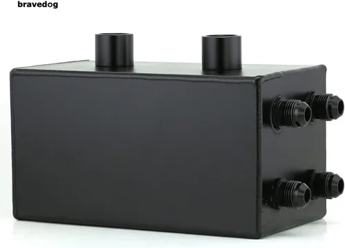 Miniatura 3 de 4 unidades AN10 tanque de depósito de aceite de entrada de tanque de depósito de doble filtro de respiradero, kit de tanque deflectado