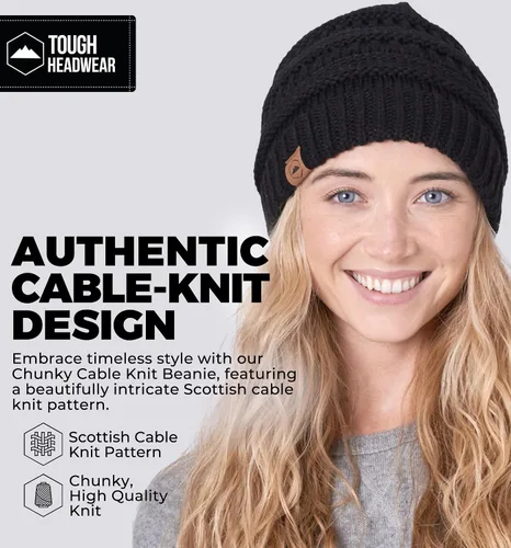 Miniatura 8 de Gorro de punto para mujer, cálido y suave, elástico, para clima frío de Tough Headwear