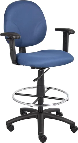 Miniatura 15 de Boss Office Products Stand Up Caressoft Taburete de dibujo sin brazos en negro