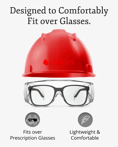 Miniatura 4 de Aqulius Gafas de seguridad y gafas de seguridad, paquete de 12, policarbonato transparente, antivaho y resistente a los arañazos, protección ocular