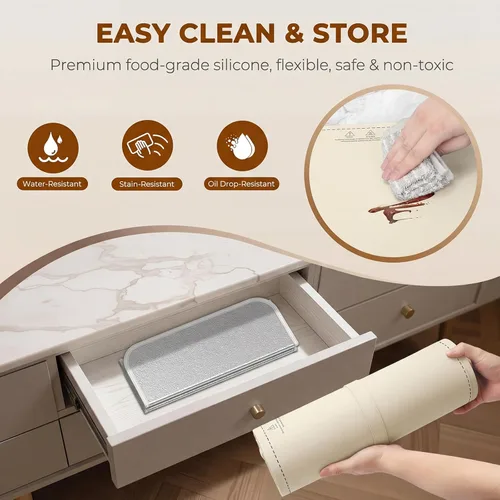 Miniatura 6 de Homelove Tapete de calentamiento para alimentos – Bandeja de calentamiento eléctrica rápida de superficie completa con 7 ajustes de temperatura