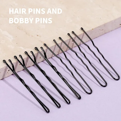 Miniatura 2 de Teenitor 100 alfileres negros Bobby, alfileres de pelo negros, horquillas para el cabello para mujeres y niñas de 2 pulgadas