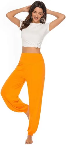 Miniatura 17 de Pantalones de algodón modal para mujer de AvaCostume, pantalones suaves para practicar yoga o deportes.