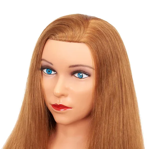 Miniatura 3 de Hairingrid Cabeza de maniquí 28"-30" 100% Cabello Humano para Peluquería y Cosmetología, Soporte de Abrazadera Incluido (R71619LB0624)