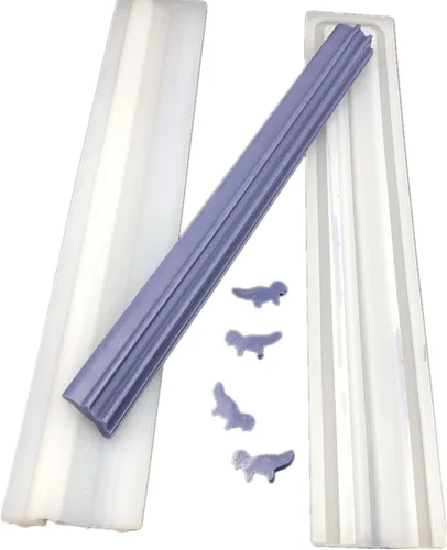 Columna de tubo de dinosaurio Molde de jabón de silicona Vela Molde de pastel de caramelo de chocolate Insertar suministros de fabricación de jabón
