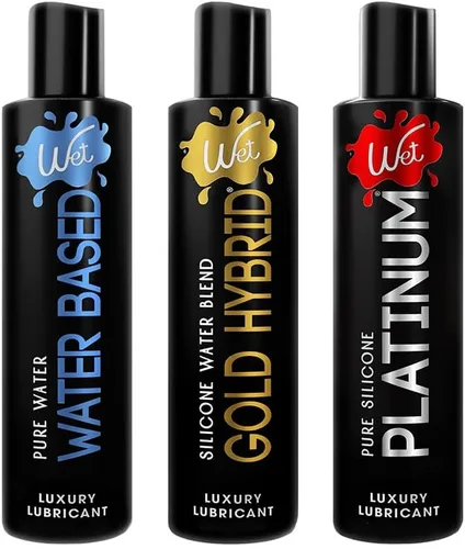 Wet Paquete múltiple de lubricante personal (1 onza líquida (paquete de 3))
