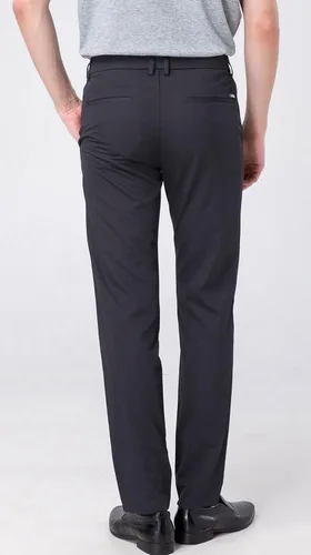 Miniatura 2 de Plaid&Plain - Pantalones de vestir para hombre, corte delgado, elásticos
