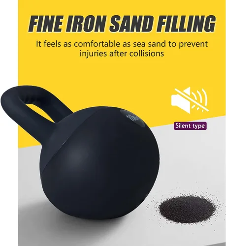 Miniatura 4 de DlandHome Pesas rusas para entrenamiento de fuerza, ideal para entrenamiento de cuerpo completo y entrenamiento de fuerza, mango de fácil agarre