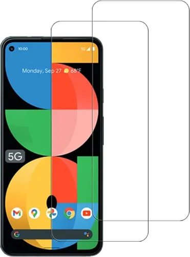 Protector de pantalla transparente para Google Pixel 5a 5G HD de vidrio templado, 2 unidades, dureza 9H, antiarañazos, protector de pantalla