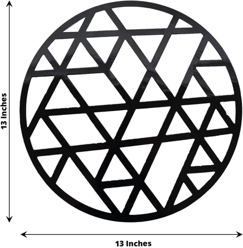 Miniatura 3 de Efavormart - Juego de 6 manteles individuales triangulares geométricos cortados con láser, 13 pulgadas, redondos, desechables, de cartón, 27.64 oz/m²