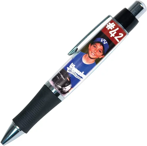 Jaymo PixPen - Bolígrafo de fotos de bricolaje – Crea tu propio bolígrafo personalizado – Inserta fotos de billetera de 2.5 x 1.75 pulgadas o crea e