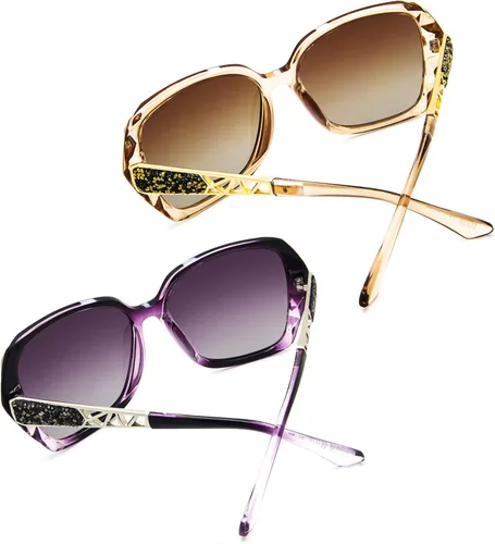 Miniatura 3 de LECKIRUT - Lentes de sol de gran tamaño para mujer lentes de sol clásicos y a la moda con protección UV polarizada