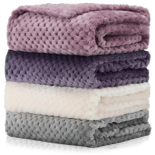 Miniatura 21 de Frienda Manta mullida para bebé, 4 piezas, manta mullida para niños y niñas, suave y cálida para bebés, recién nacidos, suministros de cama