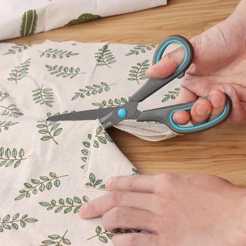 Miniatura 3 de Asdirne Tijeras de revestimiento de teflón, cuchillas de acero inoxidable, mango de agarre suave, adecuadas para hogares, oficinas y escuelas, todo