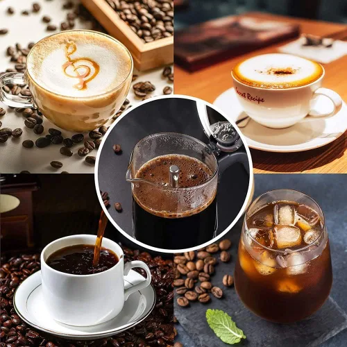 Miniatura 7 de Máquina de café expreso con tapa de cristal y acero inoxidable, cafetera italiana clásica, olla Moka - 4/6/9 tazas, 12.2 fl oz/12.7oz/9 tazas