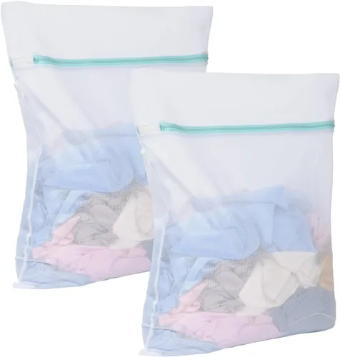 Miniatura 10 de OTraki Bolsas de malla para lavandería de 16x20 pulgadas, bolsa de malla mediana para lavadora, bolsa de red para ropa delicada y lencería, bolsa