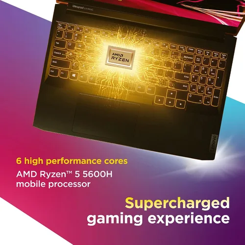 Miniatura 2 de Lenovo - 2021 - IdeaPad Gaming 3 - Computadora portátil - Pantalla FHD de 15.6" -120Hz - AMD Ryzen 5 5600H - 8GB RAM - 256GB de almacenamiento