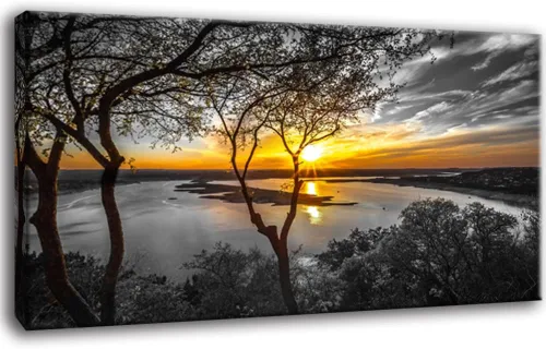 Miniatura 10 de Bamdeya Sunset Beach Canvas Wall Art Coastal Picture Tropical Artwork Ocean Decor Seascape Paintings Landscape Prints Framed for Bedroom Living Room