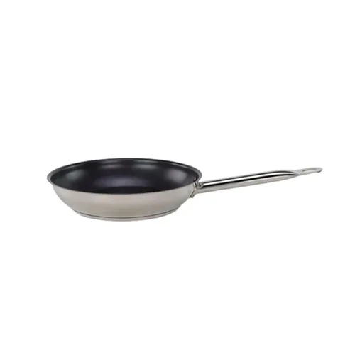 Tuxton China WSCT-120 TUXSTEEL Sartén de acero inoxidable, 12 pulgadas, (11.8125 x 11.8125 x 2.25 pulgadas de alto - O.A.), acero inoxidable,