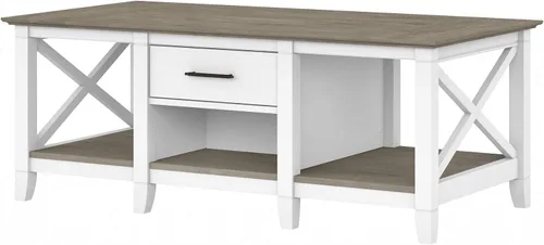 Miniatura 10 de Bush Home Key West - Mesa de centro con almacenamiento, color gris Cape Cod