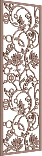 Miniatura 31 de 9 3/8"W x 24 3/8"H x 1/4"T Caspio Decorativos Paneles De Pared De Madera De Calado, Roble Rojo rojo (Red Oak)