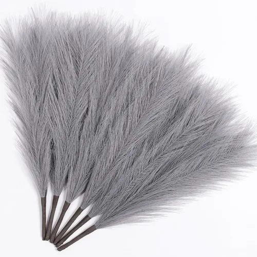 Miniatura 47 de Ureymx Hierba de Pampas Artificial Decorativa 17.7 Pulgadas 30pcs, Arreglo Floral de Hierba de Pampas y Relleno de Jarrón Hierba de Pampas Azul