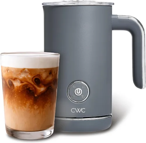 COOK WITH COLOR Vaporizador y espumador eléctrico 4 en 1, calentamiento y espuma de 2 minutos, máquina de espuma fría y caliente para café, latte,