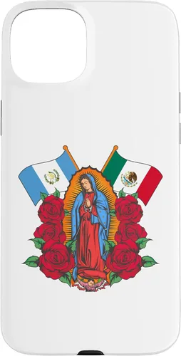 Miniatura 9 de Funda para iPhone 13 Pro Max Virgen de Guadalupe con bandera de Guatemala y México