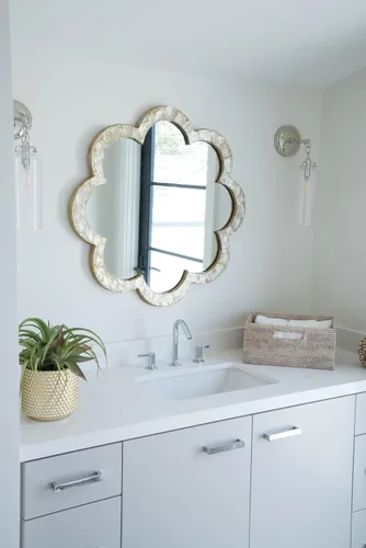 Miniatura 6 de KOUBOO Capiz - Espejo de pared de conchas marinas, espejos decorativos para pared, tocador de baño, entrada, dormitorio, sala de estar, Espejos