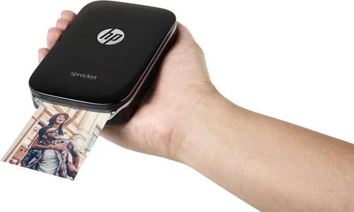Miniatura 11 de Impresora de fotografías portátil HP Sprocket (negra), con papel fotográfico adhesivo Zink, Negro