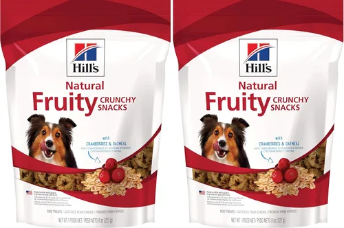 Miniatura 8 de Hill's Aperitivos crujientes naturales y frutales, todas las etapas de la vida, gran sabor, golosinas para perros, manzanas y avena, bolsa de 8 onzas